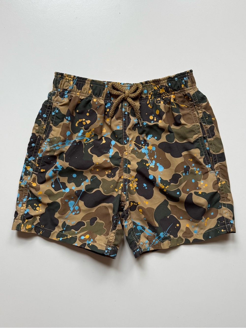 Vilebrequin x Palm Angels Boys Swim Shorts, Camo Splash